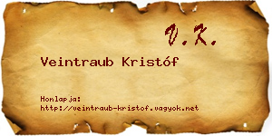 Veintraub Kristóf névjegykártya